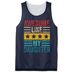 Awesome Like My Daughter Retro Dad Funny Fathers Mesh Reversible Basketball Jersey Tank