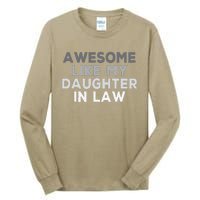 Awesome Like My Daughter In Law FatherS Day In Law Vintage Tall Long Sleeve T-Shirt