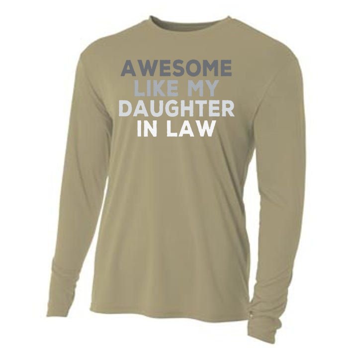 Awesome Like My Daughter In Law FatherS Day In Law Vintage Cooling Performance Long Sleeve Crew