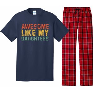 Awesome Like My Daughter Retro Dad Funny Fathers Pajama Set