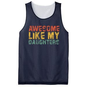 Awesome Like My Daughter Retro Dad Funny Fathers Mesh Reversible Basketball Jersey Tank