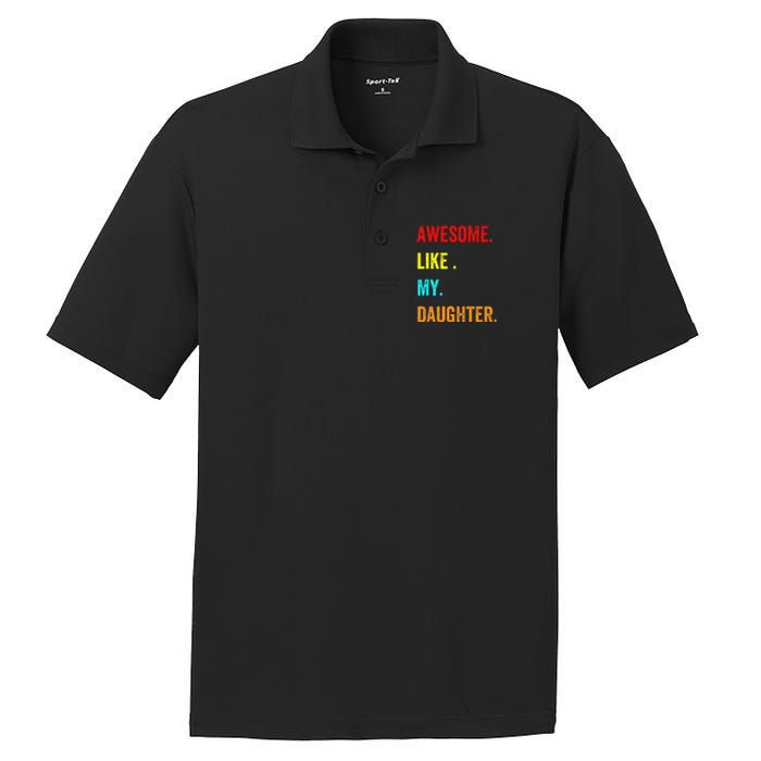 Awesome Like My Daughters Fathers Day Funny Family Humor PosiCharge RacerMesh Polo