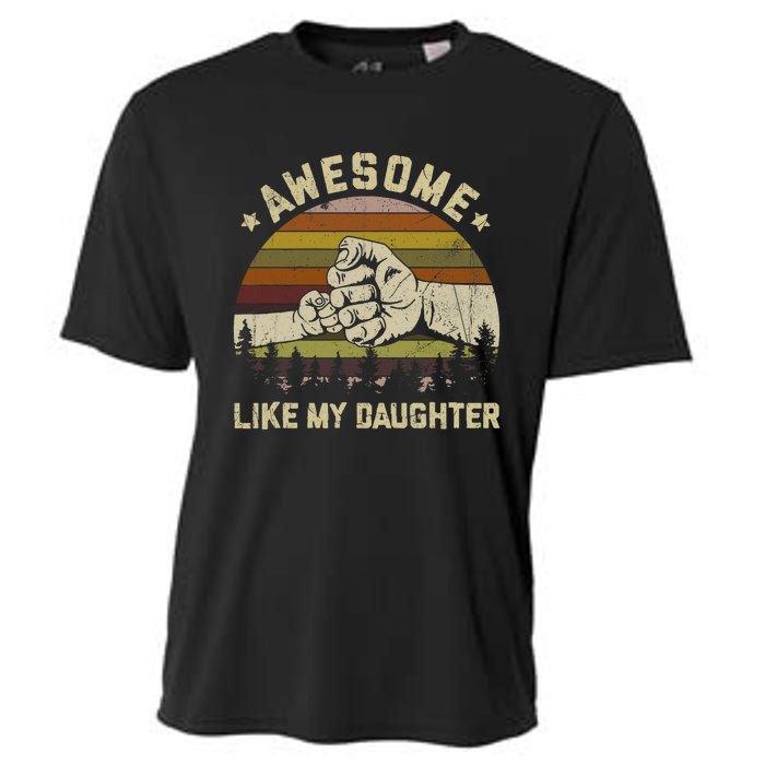 Awesome Like My Daughter Vintage FatherS Day Funny Dad Cooling Performance Crew T-Shirt