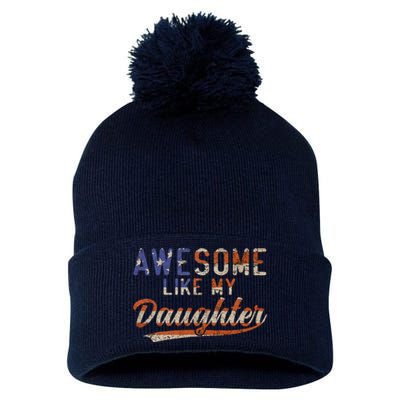 Awesome Like My Daughter Pom Pom 12in Knit Beanie