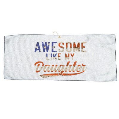 Awesome Like My Daughter Large Microfiber Waffle Golf Towel