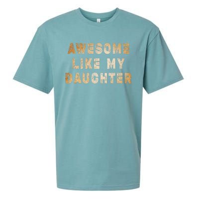 Awesome Like My Daughter Giftsfunny Fathers Day Dad Sueded Cloud Jersey T-Shirt