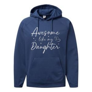 Awesome Like My Daughter For Mom Mama Women Performance Fleece Hoodie