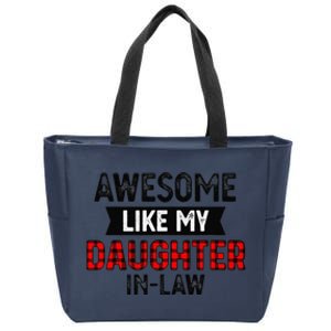 Awesome Like My Daughter In Law Father & Family Lovers Zip Tote Bag