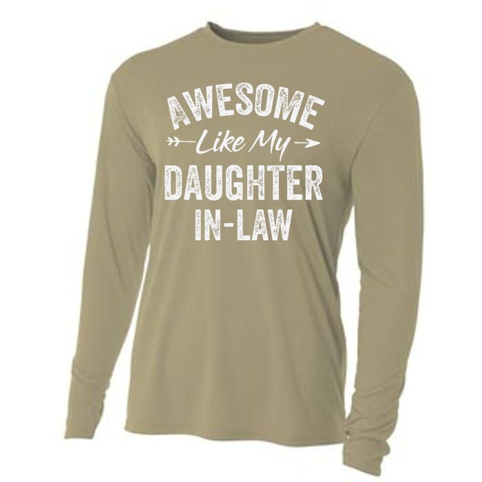 Awesome Like My Daughter In Law FatherS & MotherS Day Cooling Performance Long Sleeve Crew