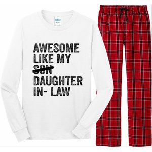 Awesome Like My Daughterinlaw Cool Fathers Day Present Long Sleeve Pajama Set