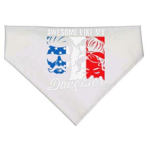 Awesome Like My Daughter FatherS Day For Dad From Daughter USA-Made Doggie Bandana