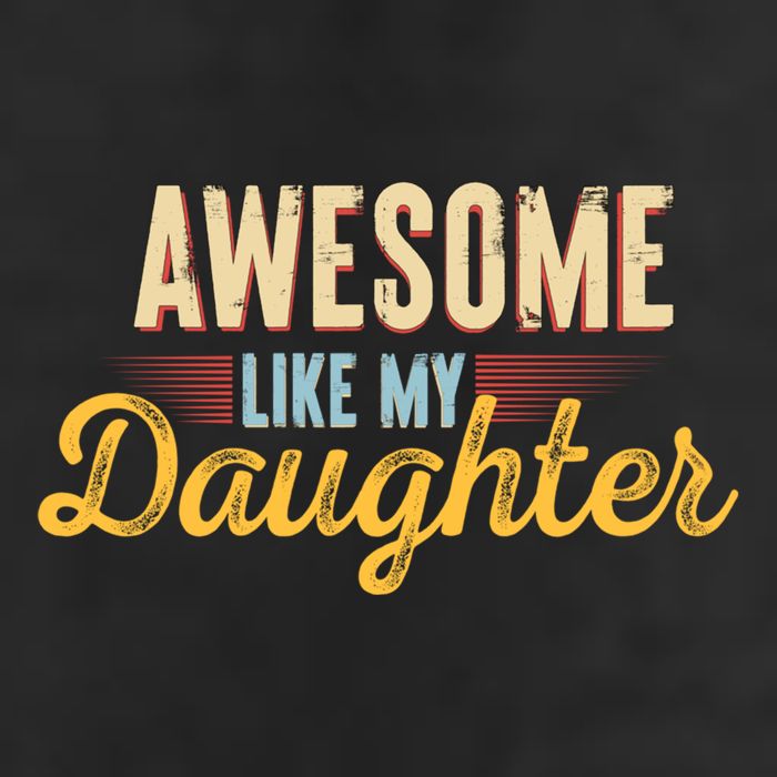 Awesome Like My Daughter Funny Fathers Day Cool Gift 7 Panel Mesh Trucker Snapback Hat