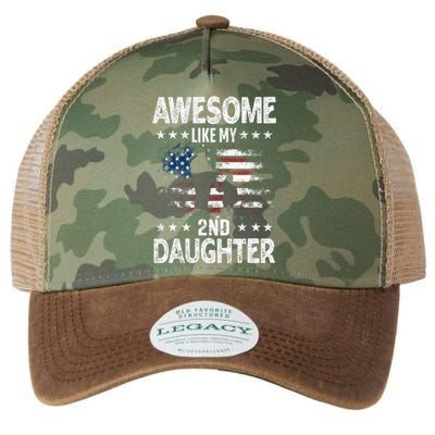 Awesome Like My 2nd Daughter Usa Flag Legacy Tie Dye Trucker Hat