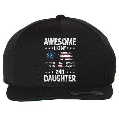 Awesome Like My 2nd Daughter Usa Flag Wool Snapback Cap