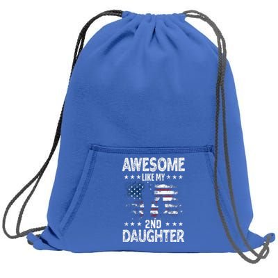 Awesome Like My 2nd Daughter Usa Flag Sweatshirt Cinch Pack Bag