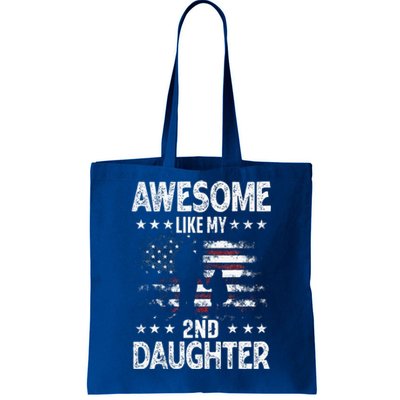 Awesome Like My 2nd Daughter Usa Flag Tote Bag