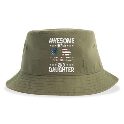 Awesome Like My 2nd Daughter Usa Flag Sustainable Bucket Hat