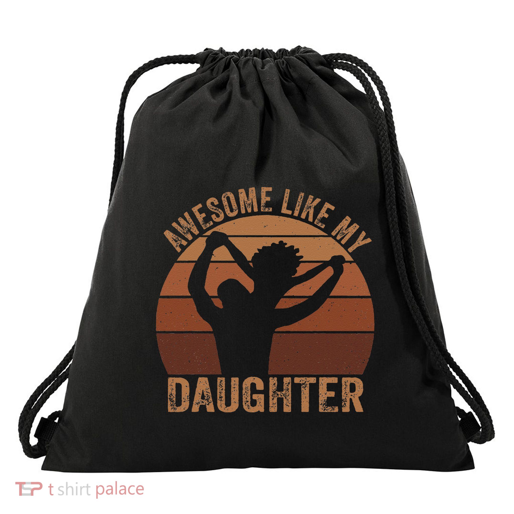 Awesome Like My Daughter Juneteenth Black Melanin African Drawstring Bag