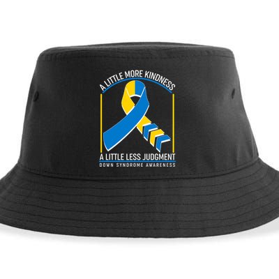 A Little More Kindness A Little Less Judgment Down Syndrome Awareness Sustainable Bucket Hat