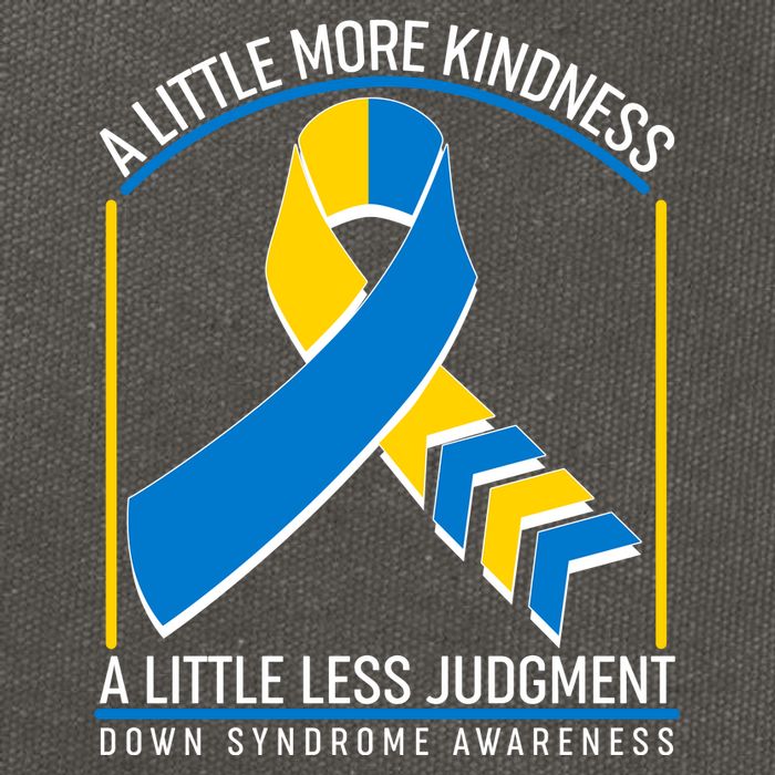A Little More Kindness A Little Less Judgment Down Syndrome Awareness Cotton Canvas Backpack