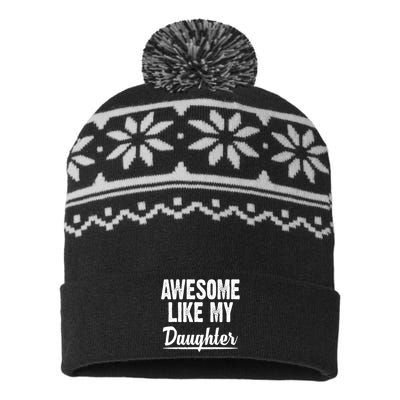 Awesome Like My Daughter Cute Gift USA-Made Snowflake Beanie