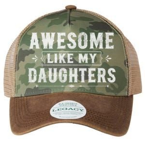 Awesome Like My Daughters Dad Funny Fathers Day Gift Legacy Tie Dye Trucker Hat