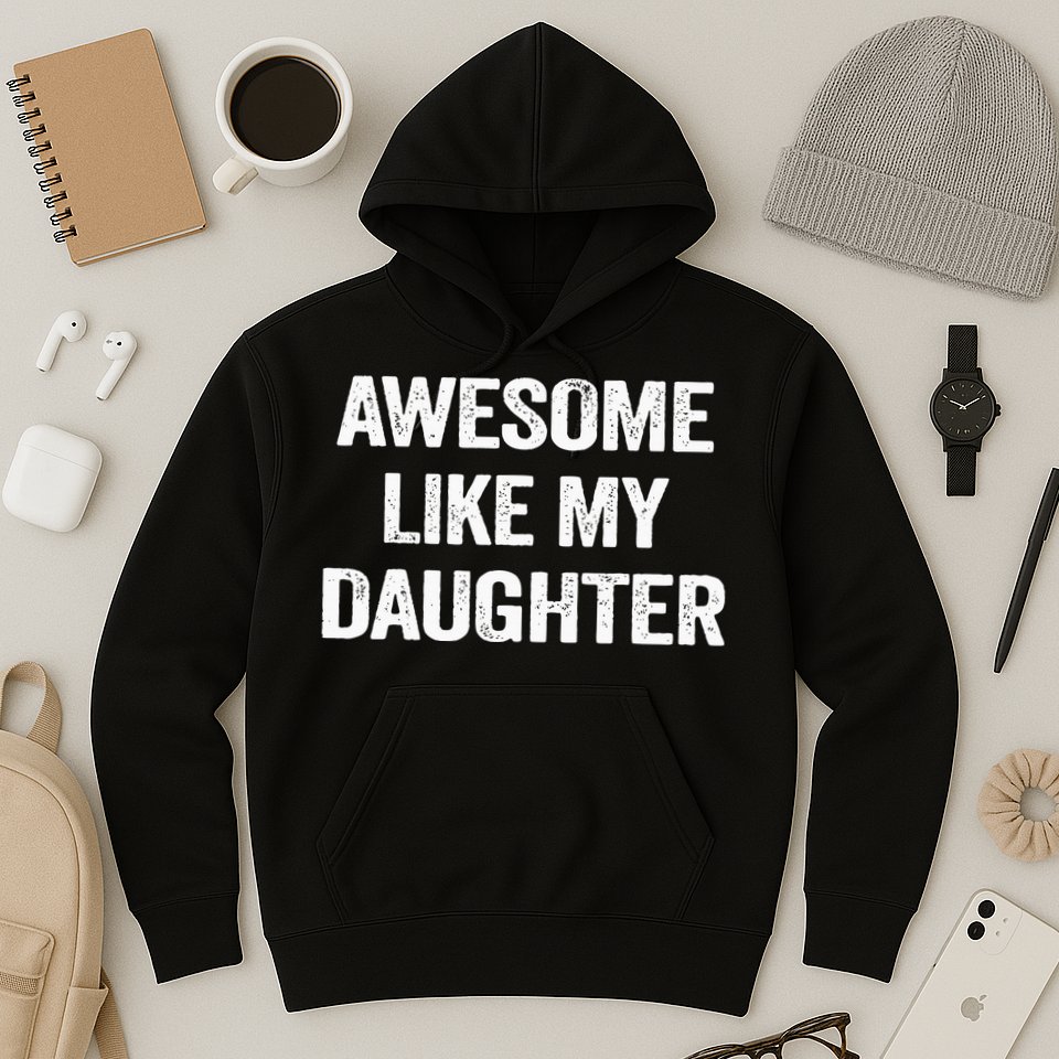 Awesome Like My Daughter Funny Fathers Day Dad Hoodie