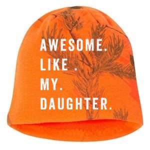 Awesome Like My Daughters Fathers Day Funny Family Humor Kati - Camo Knit Beanie