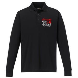 Awesome Like My Daughter Dad Fathers Day Performance Long Sleeve Polo