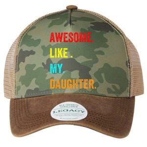 Awesome Like My Daughters Fathers Day Funny Family Humor Legacy Tie Dye Trucker Hat