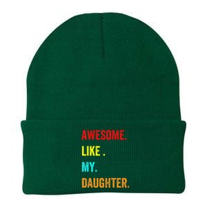 Awesome Like My Daughters Fathers Day Funny Family Humor Knit Cap Winter Beanie