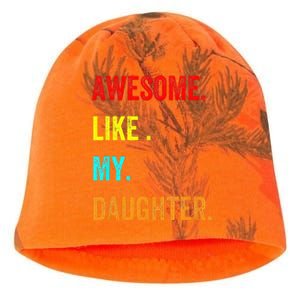 Awesome Like My Daughters Fathers Day Funny Family Humor Kati - Camo Knit Beanie