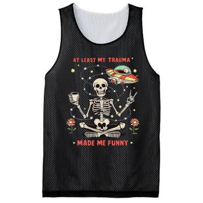 At Least My Trauma Made Me Funny Mesh Reversible Basketball Jersey Tank