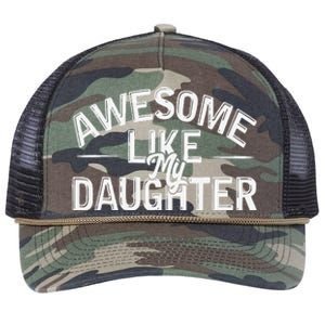 Awesome Like My Daughter Gifts Man Funny Fathers Day Dad Retro Rope Trucker Hat Cap