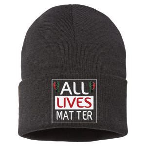 All Lives Matter Juneteenth Day Gift Sustainable Knit Beanie