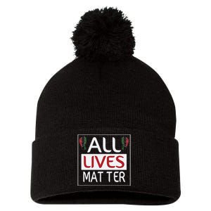 All Lives Matter Juneteenth Day Gift Pom Pom 12in Knit Beanie