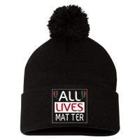 All Lives Matter Juneteenth Day Gift Pom Pom 12in Knit Beanie