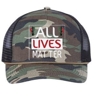 All Lives Matter Juneteenth Day Gift Retro Rope Trucker Hat Cap