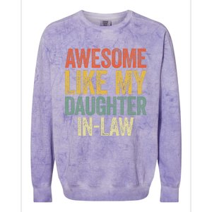 Awesome Like My Daughterinlaw Parents Day Colorblast Crewneck Sweatshirt