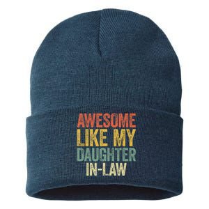 Awesome Like My Daughterinlaw Parents Day Sustainable Knit Beanie