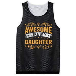 Awesome Like My Daughter Funny Gifts For FatherS Day Mesh Reversible Basketball Jersey Tank