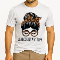 Accountant Leopard Messy Bun Women Back To School Cooling Performance Crew T-Shirt