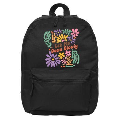 Alec Let Me Down Slowly Floral Art Benjamin 16 in Basic Backpack