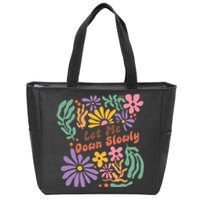 Alec Let Me Down Slowly Floral Art Benjamin Zip Tote Bag