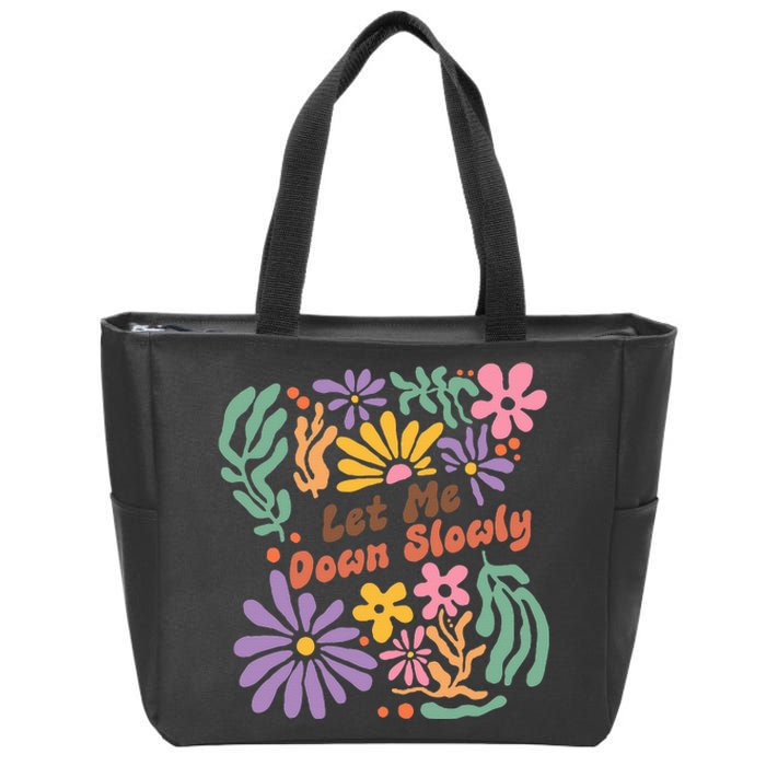 Alec Let Me Down Slowly Floral Art Benjamin Zip Tote Bag