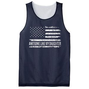 Awesome Like My Daughter Dad Joke Man Funny Fathers Day Dad Mesh Reversible Basketball Jersey Tank