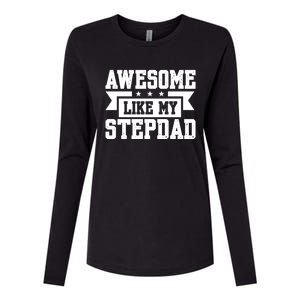 Awesome Like My Stepdad Bonus Dad Cute Gift Womens Cotton Relaxed Long Sleeve T-Shirt