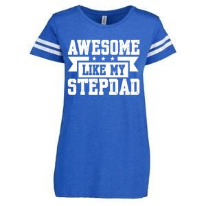 Awesome Like My Stepdad Bonus Dad Cute Gift Enza Ladies Jersey Football T-Shirt