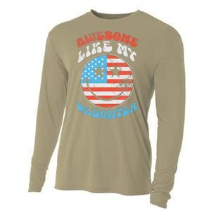 Awesome Like My Daughter Funny FatherS Day 4th Of July 2024 Cooling Performance Long Sleeve Crew