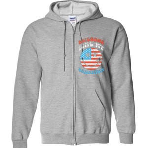 Awesome Like My Daughter Funny FatherS Day 4th Of July 2024 Full Zip Hoodie